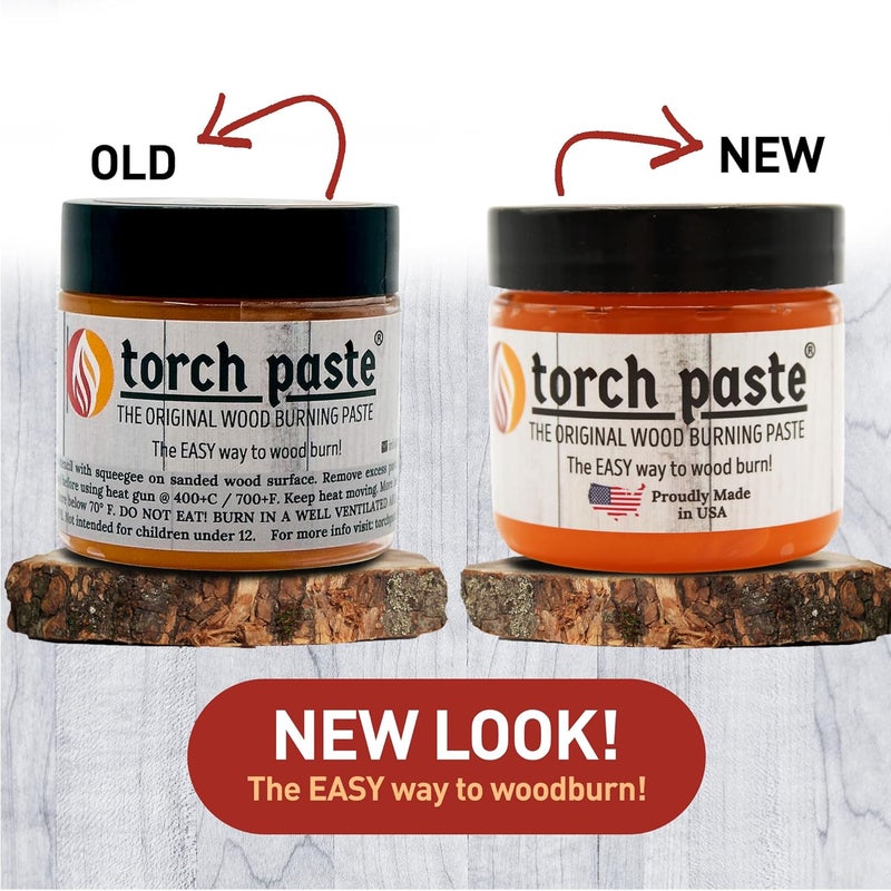 Torch Paste - The Original Wood Burning Paste | Made in USA Heat Activated Non-Toxic Paste for Crafting | Accurately & Easily Burn Designs on Wood, Canvas, Denim & More - Pack of 3 Jars + 3 Squeegees - Image 3